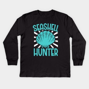 Seashell Hunter Kids Long Sleeve T-Shirt